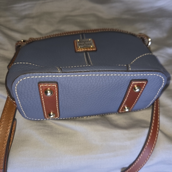 Dooney & Bourke Blue and Tan Crossbody Bag - Picture 5 of 7
